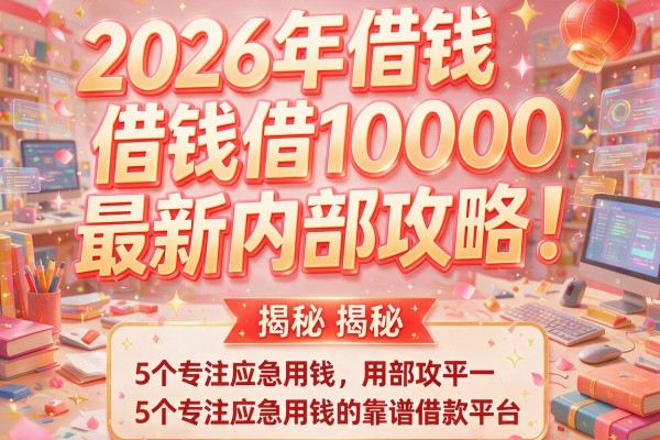 2026年借钱借10000最新内部攻略！揭秘5个专注应急用钱的靠谱借款平台