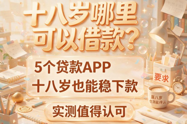 十八岁哪里可以借款？这5个贷款APP十八岁也能稳下款，实测值得认可