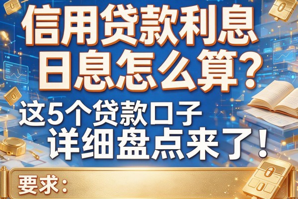 信用贷款利息日息怎么算？这5个贷款口子详细盘点来了！