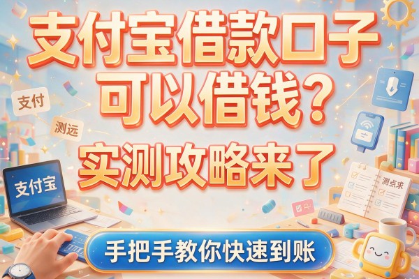 支付宝借款口子可以借钱？实测攻略来了，手把手教你快速到账！