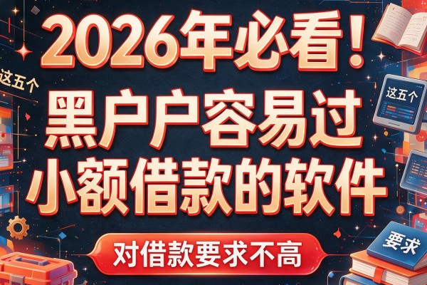2026年必看！这五个黑户容易过小额借款的软件，对借款要求不高