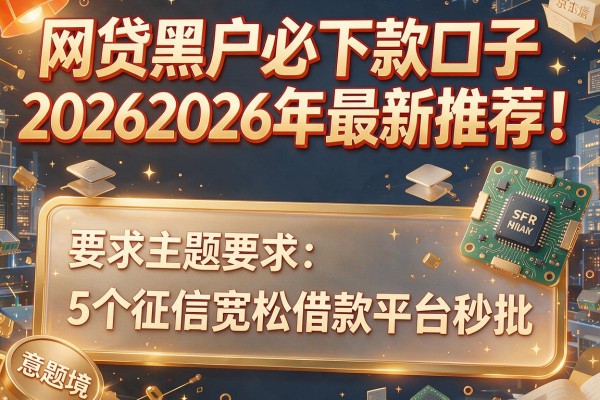 网贷黑户必下款口子20262026年最新推荐！附5个征信宽松借款平台秒批