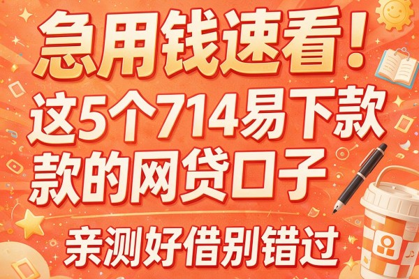 急用钱速看！这5个714易下款的网贷口子，亲测好借别错过