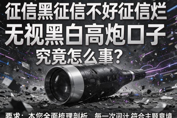 征信黑征信不好征信烂无视黑白高炮口子究竟怎么回事？本文带您全面梳理剖析