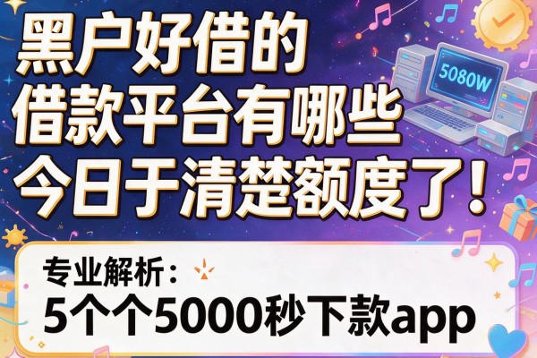 黑户好借的借款平台有哪些今日终于清楚额度了！专业解析5个5000秒下款app