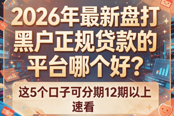 2026年最新盘点：黑户正规贷款的平台哪个好？这5个口子可分期12期以上，速看！