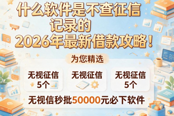 什么软件是不查征信记录的2026年最新借款攻略！为您精选这5个无视征信秒批50000元必下软件