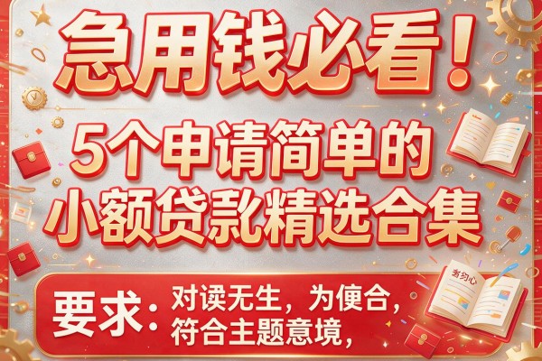急用钱必看！5个申请简单的小额贷款精选合集