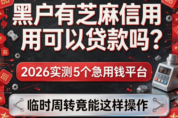 黑户有芝麻信用可以贷款吗？2026实测5个急用钱平台，临时周转竟能这样操作！