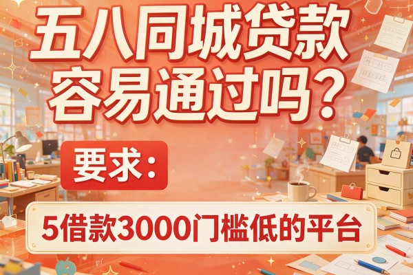 五八同城贷款容易通过吗？盘点5个借款3000门槛低的平台