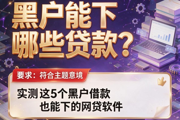 黑户能下哪些贷款？实测这5个黑户借款也能下的网贷软件