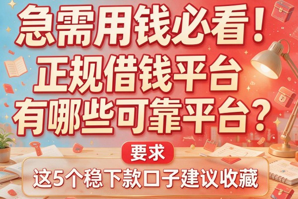 急需用钱必看！正规借钱平台有哪些可靠平台？这5个稳下款口子建议收藏