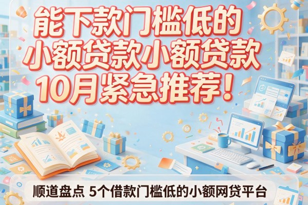 能下款门槛低的小额贷款10月紧急推荐!顺道盘点5个借款门槛低的小额网贷平台