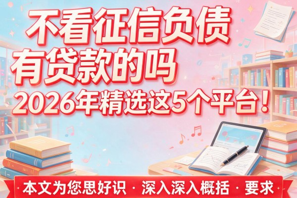 不看征信负债有贷款的吗2026年精选这5个平台！本文为您深入概括！