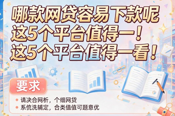 哪款网贷容易下款呢这5个平台值得一看！本篇为您详细解析！