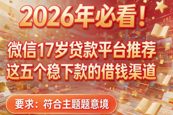 2026年必看！微信17岁贷款平台推荐这五个稳下款的借钱渠道