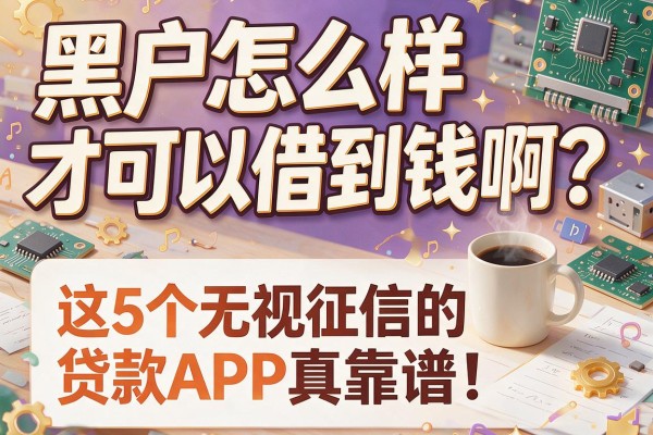 黑户怎么样才可以借到钱啊？这5个无视征信的贷款APP真靠谱！