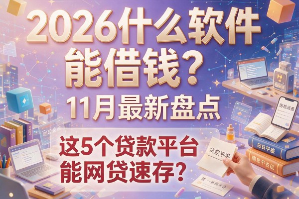 2026什么软件能借钱？11月最新盘点，这5个贷款平台能网贷速存！