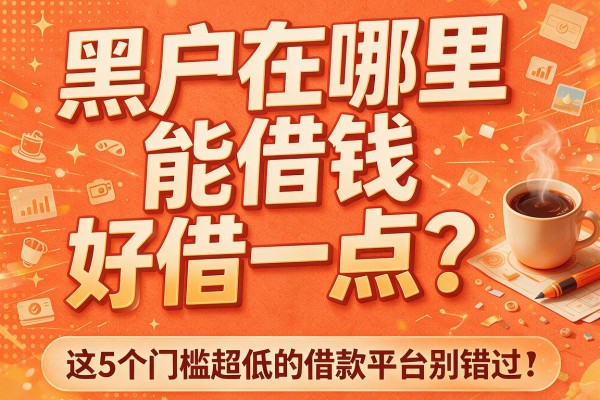 黑户在哪里能借钱好借一点？这5个门槛超低的借款平台别错过