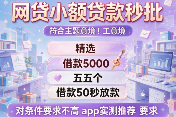 网贷小额贷款秒批，精选五个借款5000秒放款对条件要求不高app实测推荐