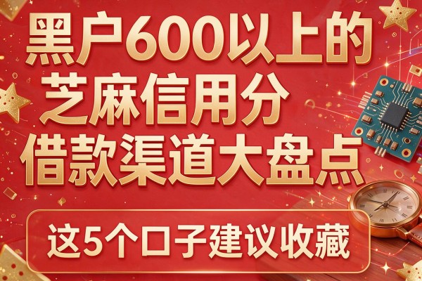 黑户600以上的芝麻信用分借款渠道大盘点，这5个口子建议收藏！