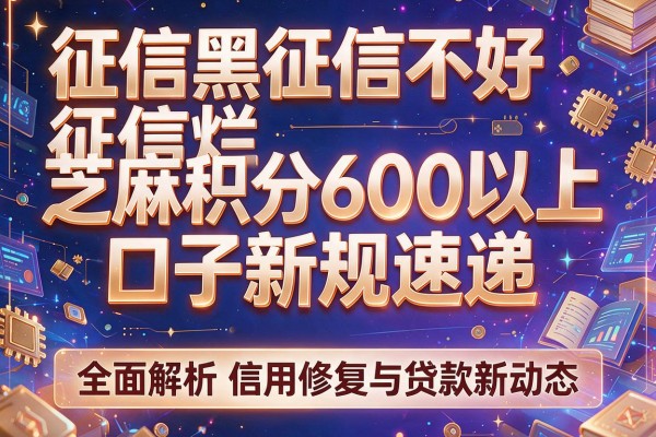 征信黑征信不好征信烂芝麻积分600以上口子新规速递，全面解析信用修复与贷款新动态