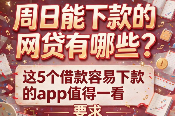 周日能下款的网贷有哪些？这5个借款容易下款的app值得一看
