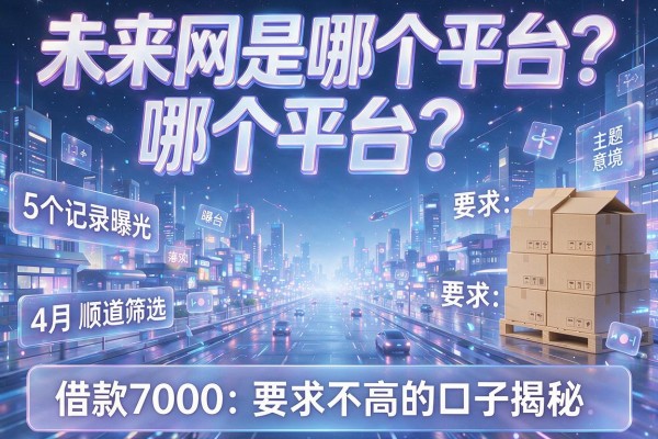未来网是哪个平台？5个记录曝光，4月顺道筛选：借款7000要求不高的口子揭秘