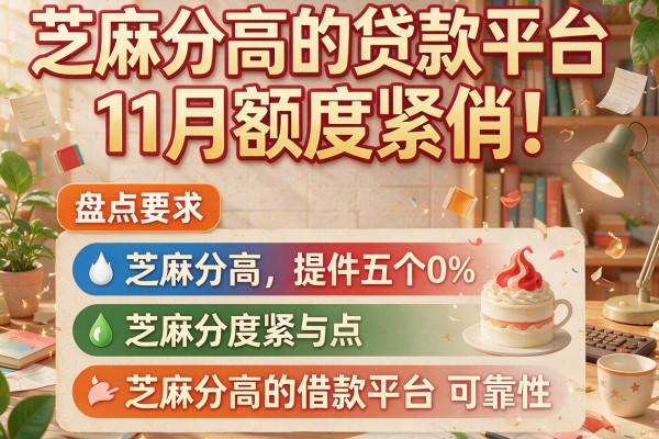 芝麻分高的贷款平台11月额度紧俏！盘点五个芝麻分高的借款平台可靠性