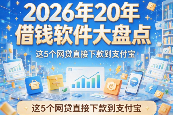 2026年20年借钱软件大盘点，这5个网贷直接下款到支付宝