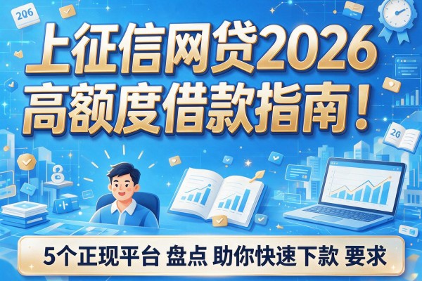 五款上征信网贷2026高额度借款指南！5个正规平台盘点助你快速下款