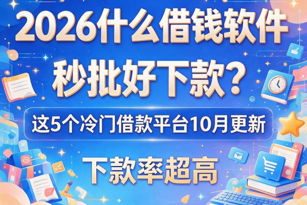 2026什么借钱软件秒批好下款？这5个冷门借款平台10月更新，下款率超高！