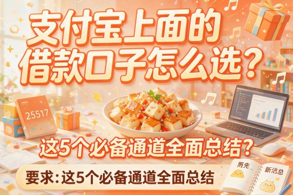 支付宝上面的借款口子怎么选？这5个必备通道全面总结！