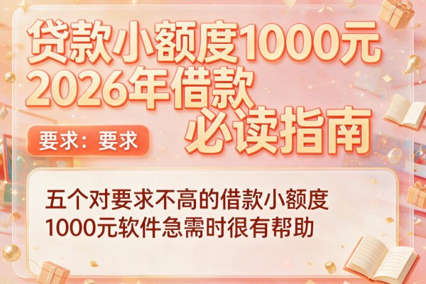 贷款小额度1000元2026年借款必读指南，这五个对要求不高的借款小额度1000元软件急需时很有帮助