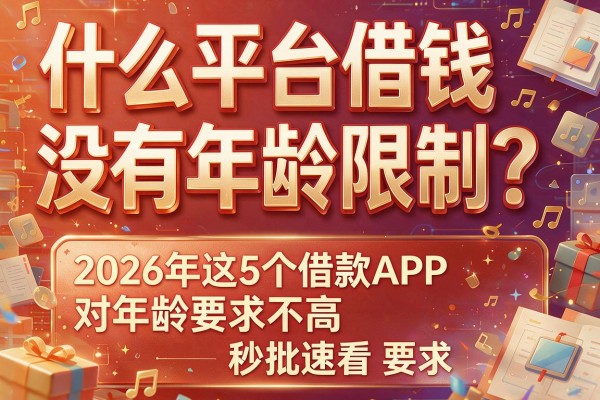 什么平台借钱没有年龄限制？2026年这5个借款APP对年龄要求不高且秒批速看